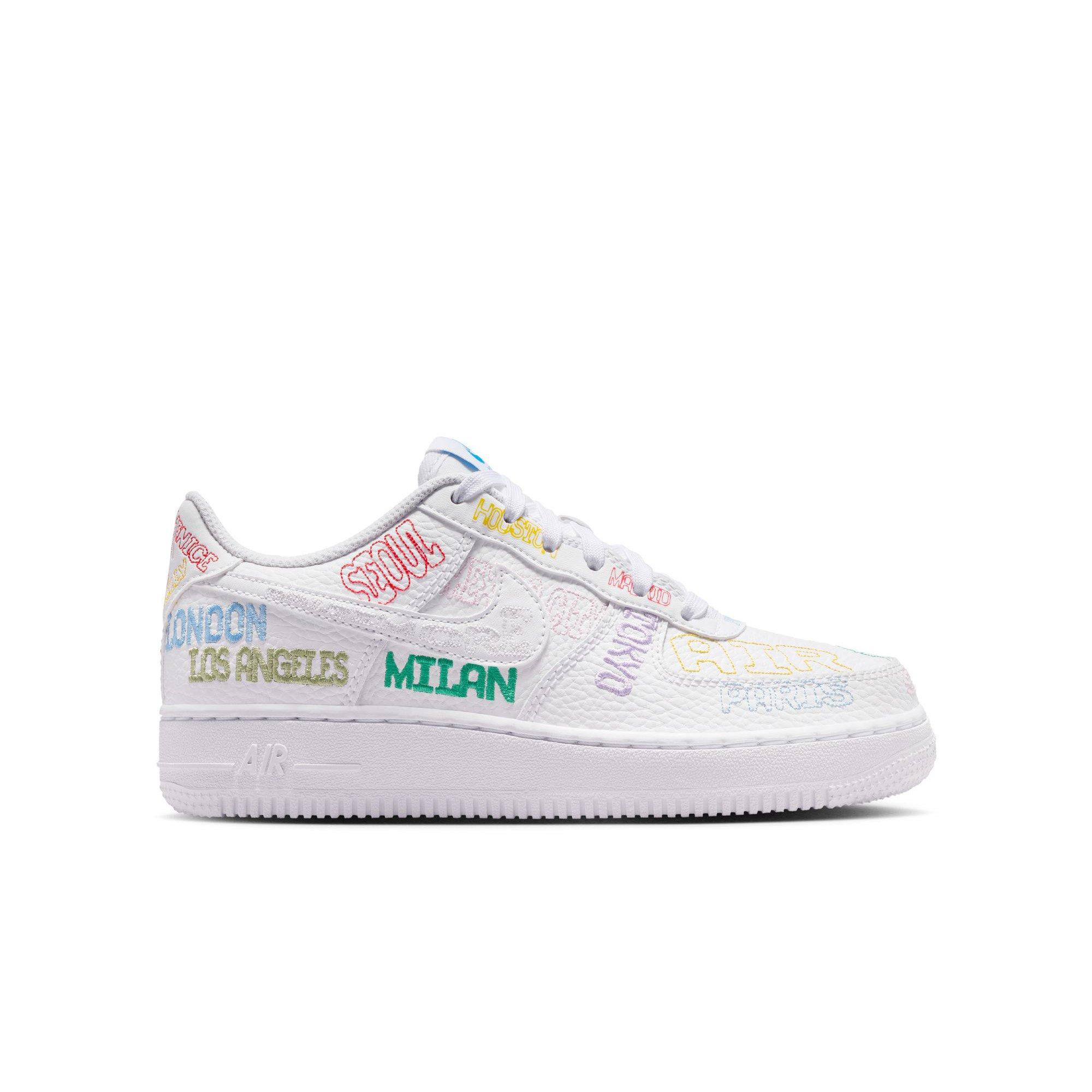 Nike Air Force 1 LV8 3 "On Tour" Grade School Boys' Shoe - WHITE/MULTI